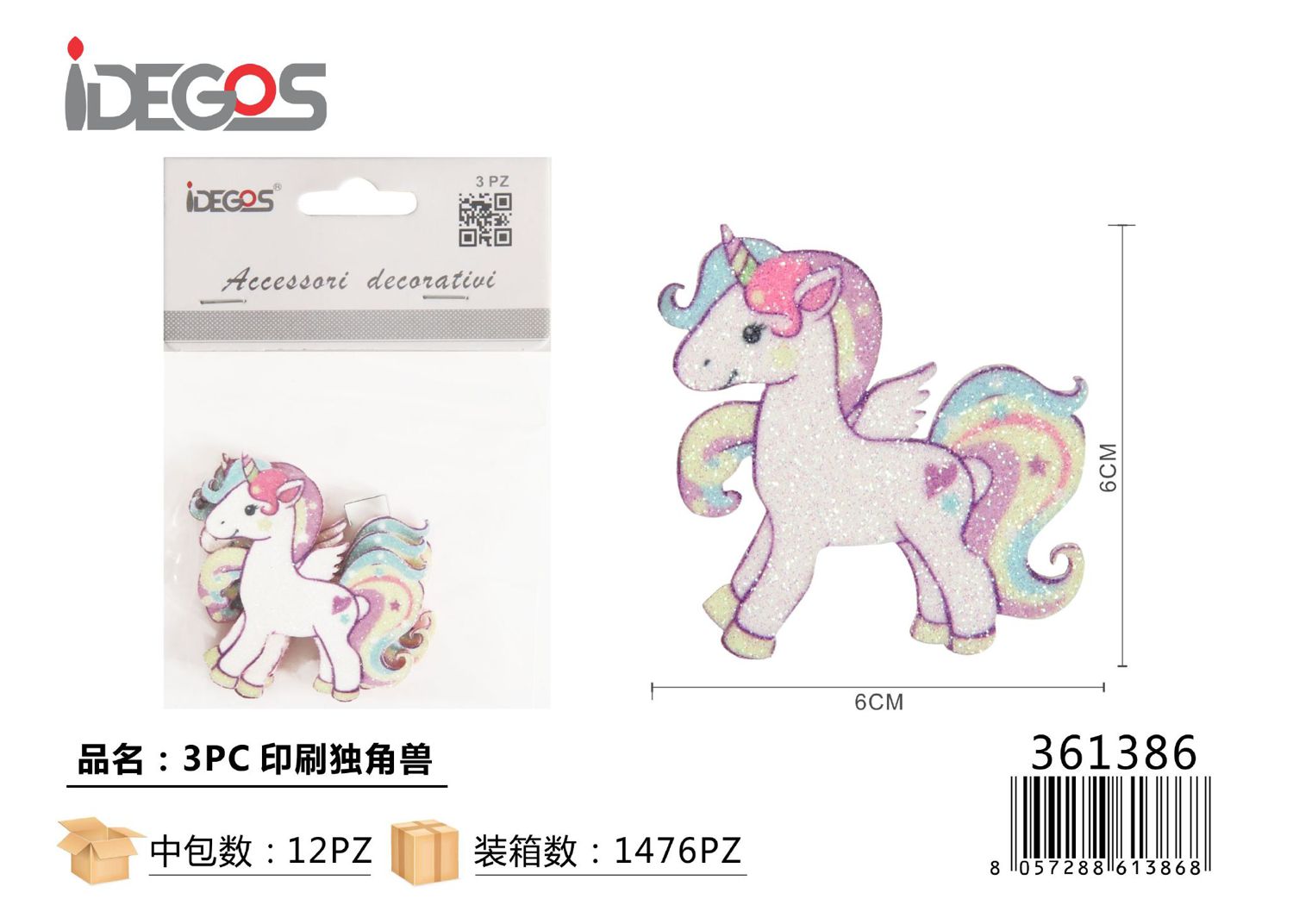 ACC/DECORATIVI UNICORNO