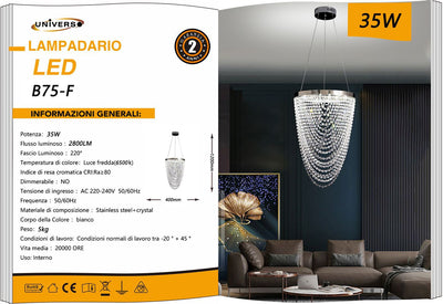 LAMPADARIO DA SOFFITTO/35W/6500K