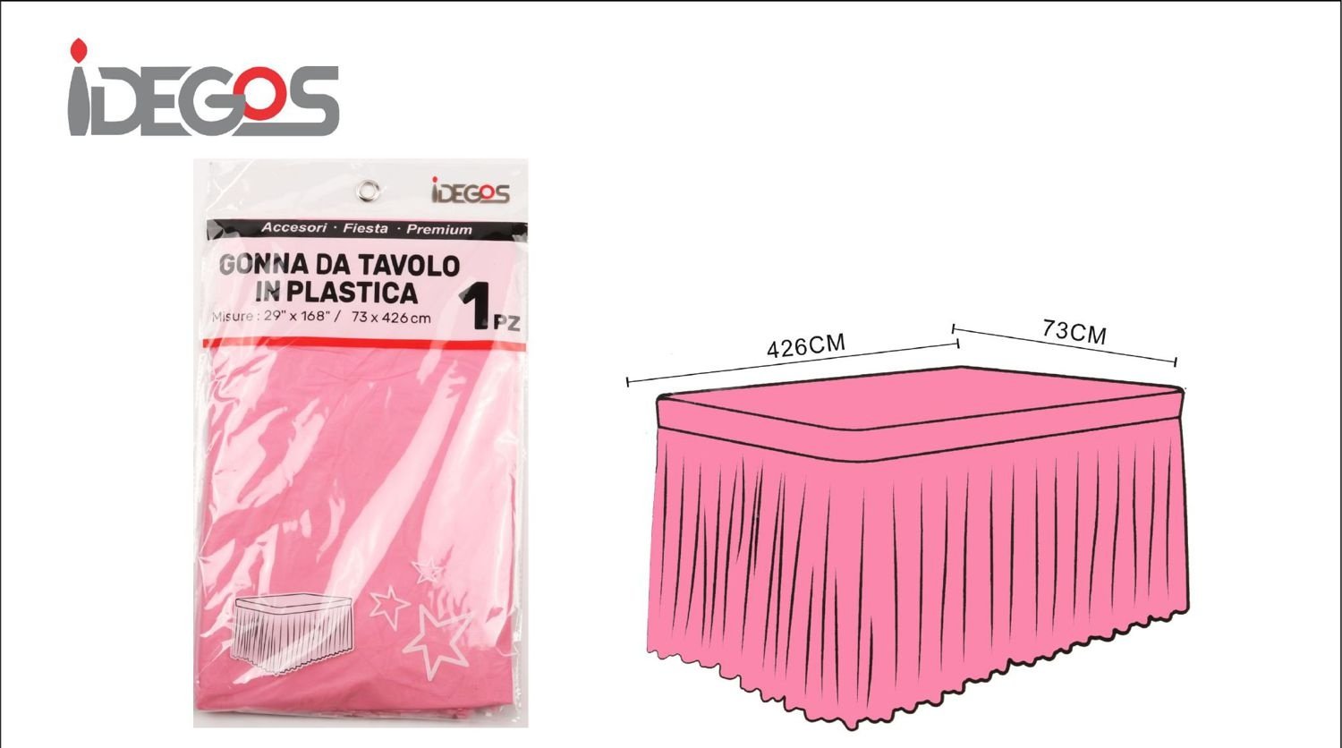 GONNA DA TAVOLO 73*426 ROSA