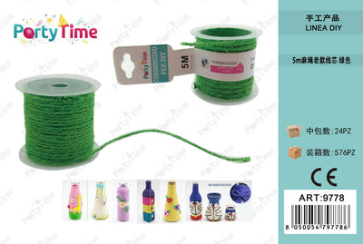 *CORDONCINO PER DIY 5m VERDE