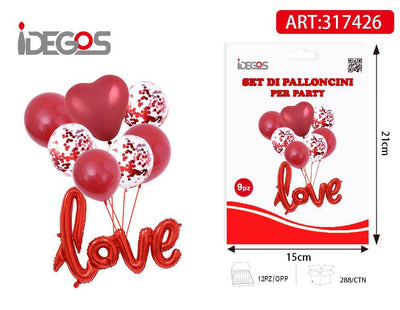 SET DI PALLONCINI LOVE