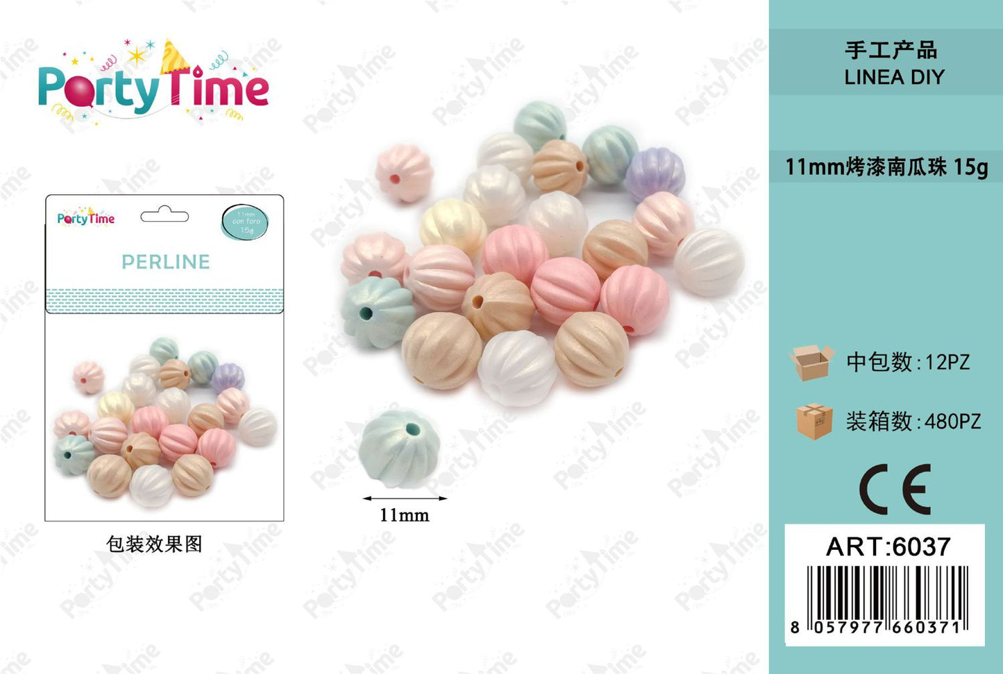 *PERLINE 11mm COLORE MISTO