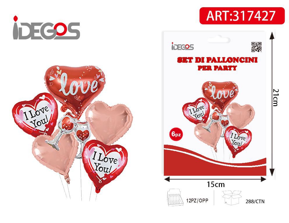 SET DI PALLONCINI CUORE