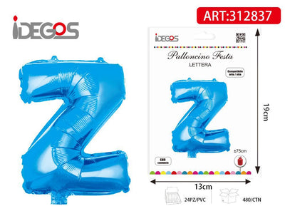 PALLONCINO 75CM BLU LETTERE Z