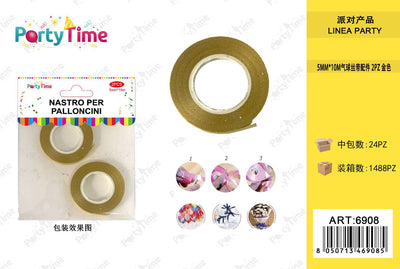 *5MM*10M NASTRO DI PALLONCINO 2PZ ORO