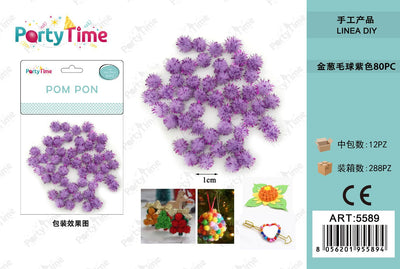 *POM PON 1CM 80PZ VIOLA