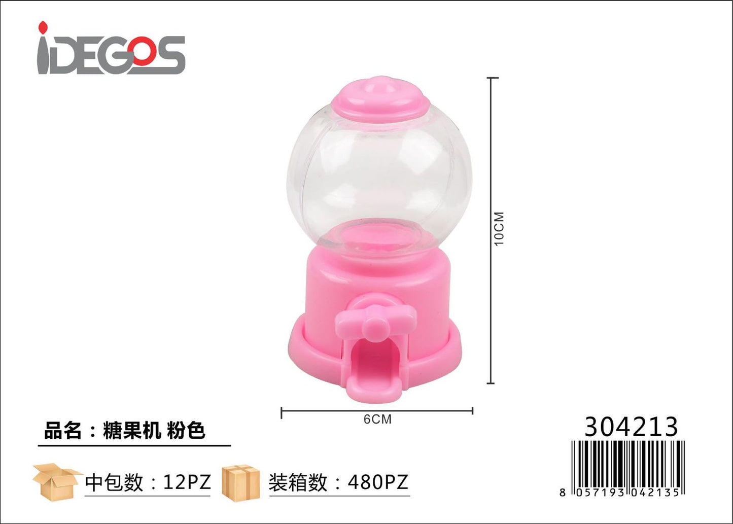 BOMBONIERE MINI DISTRIBUTORE DI PLASTICA ROSA