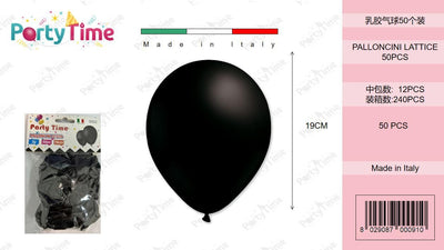 *BUSTE PALLONCINI GOMMA CLASSICO NERO 50PZ