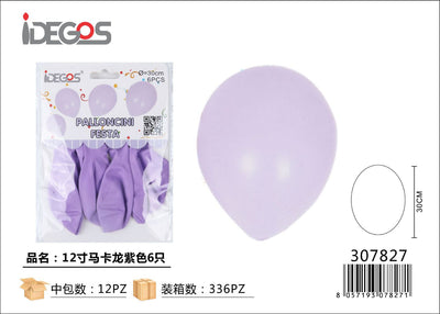 PALLONCINI IN LATTICE COLORE PASTELLO VIOLA 6PZ