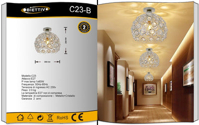 LAMPADARIO DA SOFFITTO/1XE27