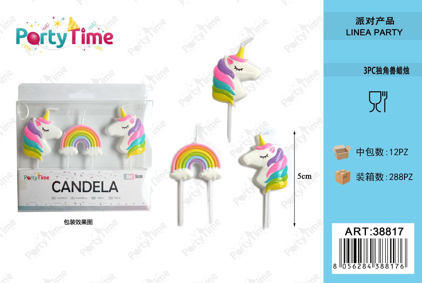 *CANDELLA 3PZ UNICORN