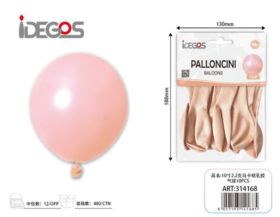 PALLONCINI IN LATTICE MACARON ARANCIONE 10PZ 2.2G