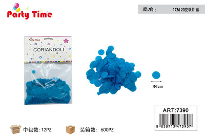 *CORIANDOLI 1CM 20G BLU