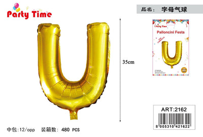 *35 CM PALLONCINO IN ALLUMINIO ORO U