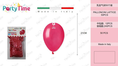 *bustine palloncini metallizzato rosso 50pz