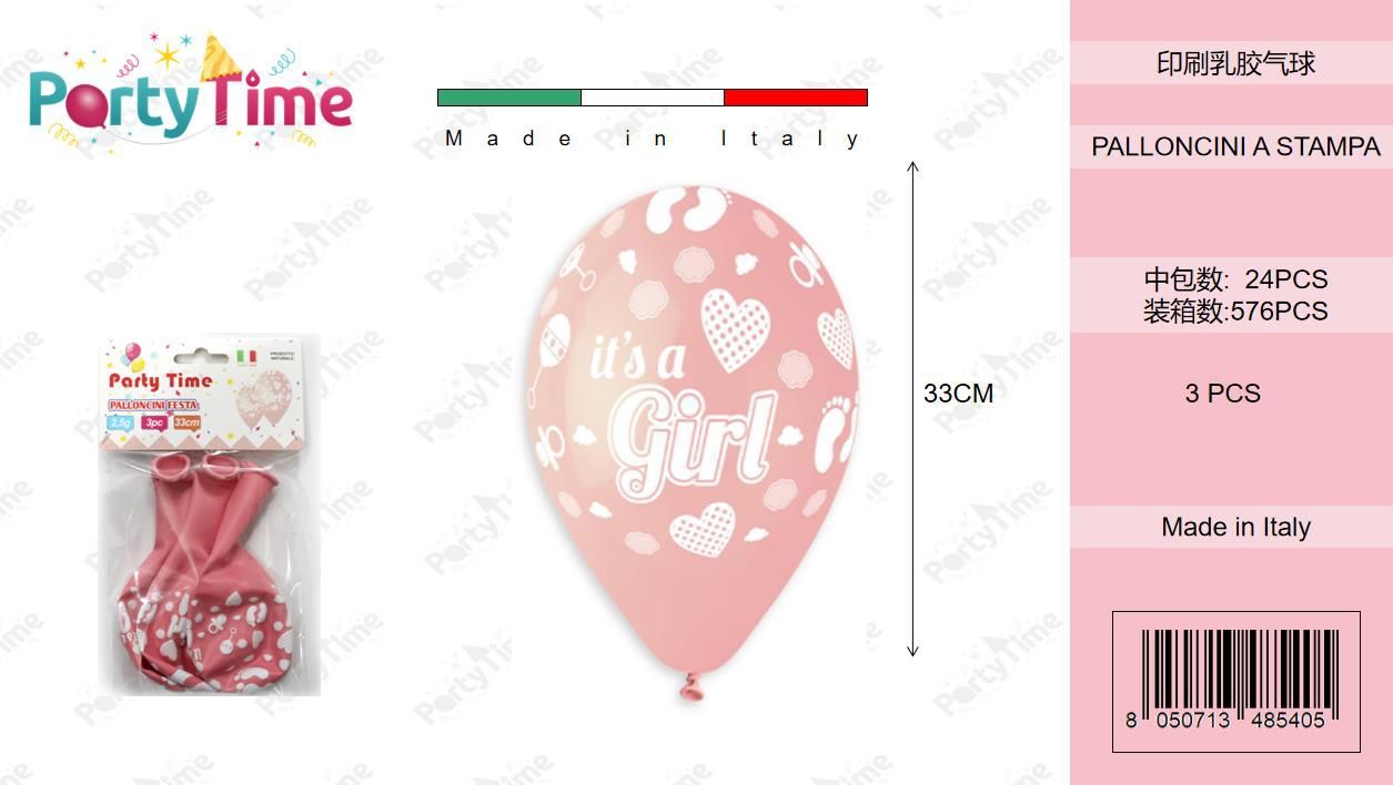 *BUSTINA PALLONCINO GS120 3PZ IT'S A GIRL