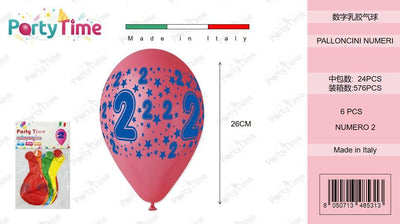 *BUSTINA PALLONCINO PZ6 NUMERO 2