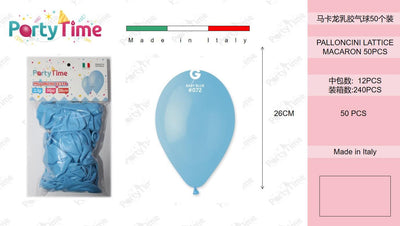 *bustina palloncini gomma 50pz baby blue