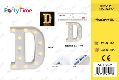 *16CM LETTERA A LUCI LED D