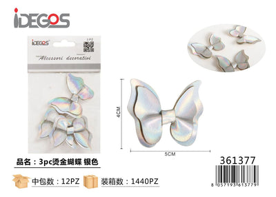 ACC/DECORATIVI A FIOCCO ARGENTO 3PZ