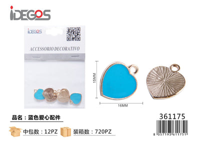 ACC/DECORATIVI A CUORICINI AZZURRO