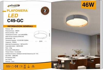 LAMPADARIO DA SOFFITTO/46W/3000K