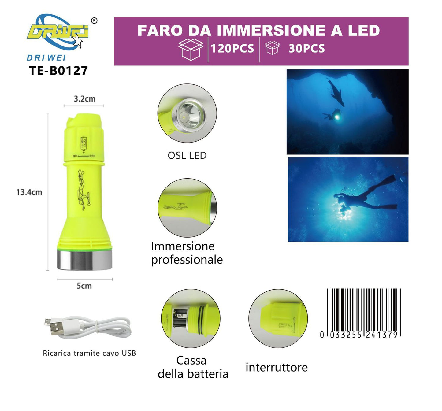 FARO DA IMMERSIONE A LED