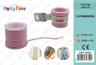 *CORDONCINO PER DIY 3.5m ROSA