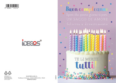 BIGLIETTO COMPLEANNO C/FOIL