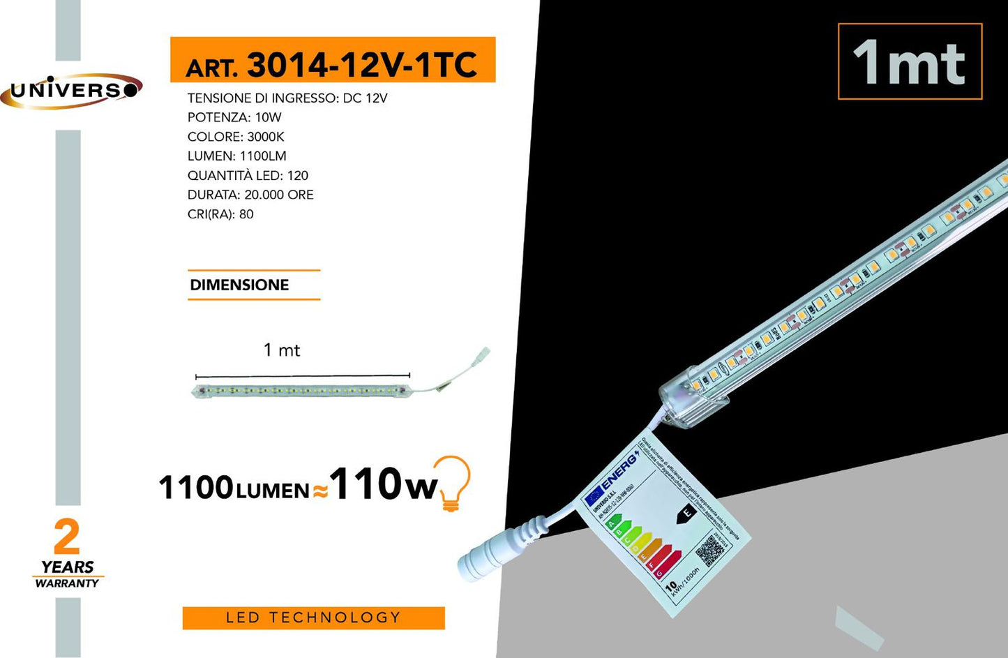 STRISCE LED/12V/0W/3000K/144D