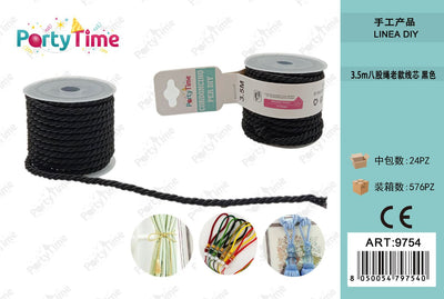 *CORDONCINO PER DIY 3.5m NERO