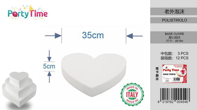 BASE CUORE DIAMETRO 35 CM H 5 CM