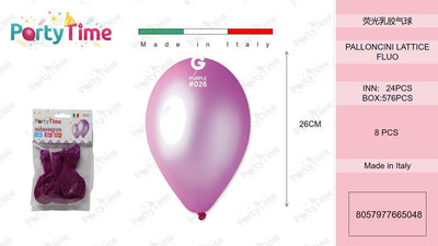 *palloncini gomma fluo 6pz viola