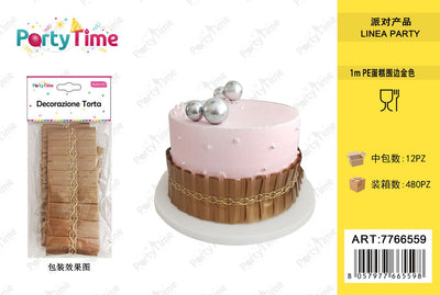 *DECORAZIONE TORTA ORO 1M