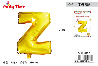 *35 CM PALLONCINO IN ALLUMINIO ORO Z