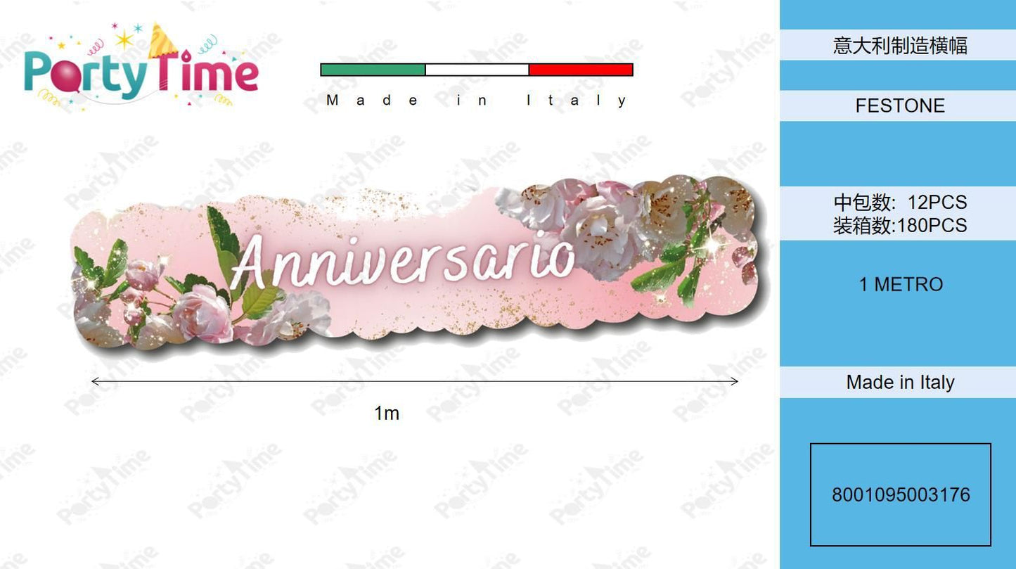 *FESTONE STRISCIONE ANNIVERSARIO