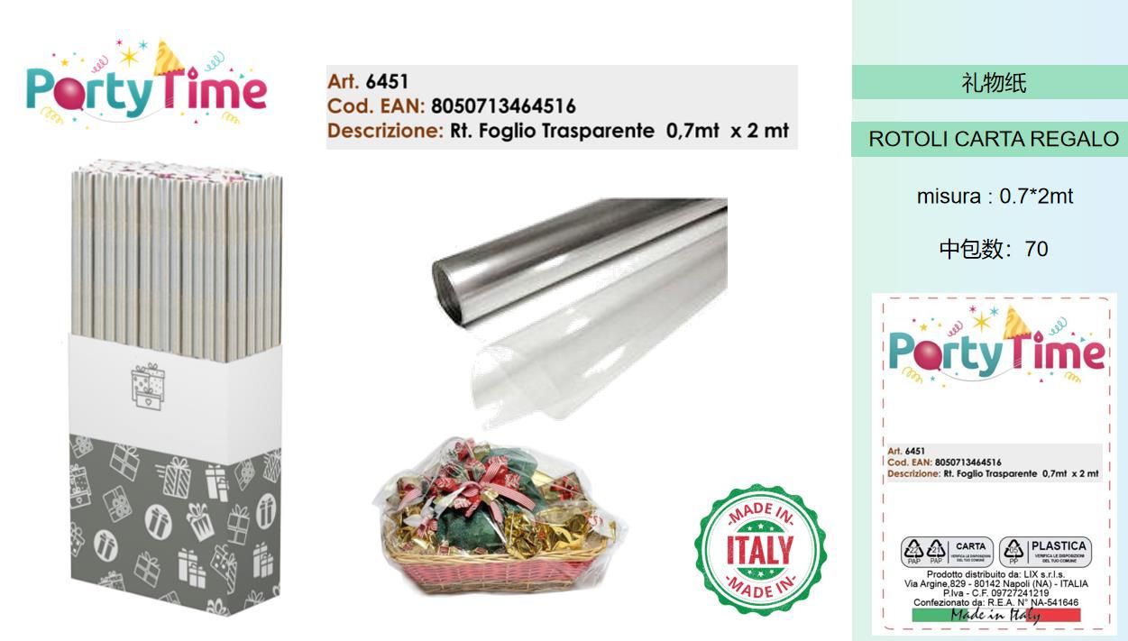 RT.FOGLIO TRASPARENTE 0.70*2 MT