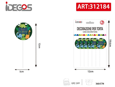 DECORAZIONE PER TORTA DINOSAURO