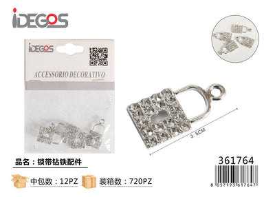 ACC/DECORATIVI LUCCHETTO STRASS