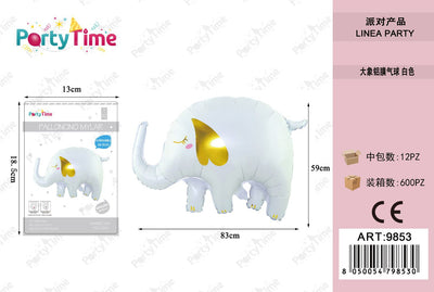 *PALLONCINO MYLAR ELEFANTE BIANCA