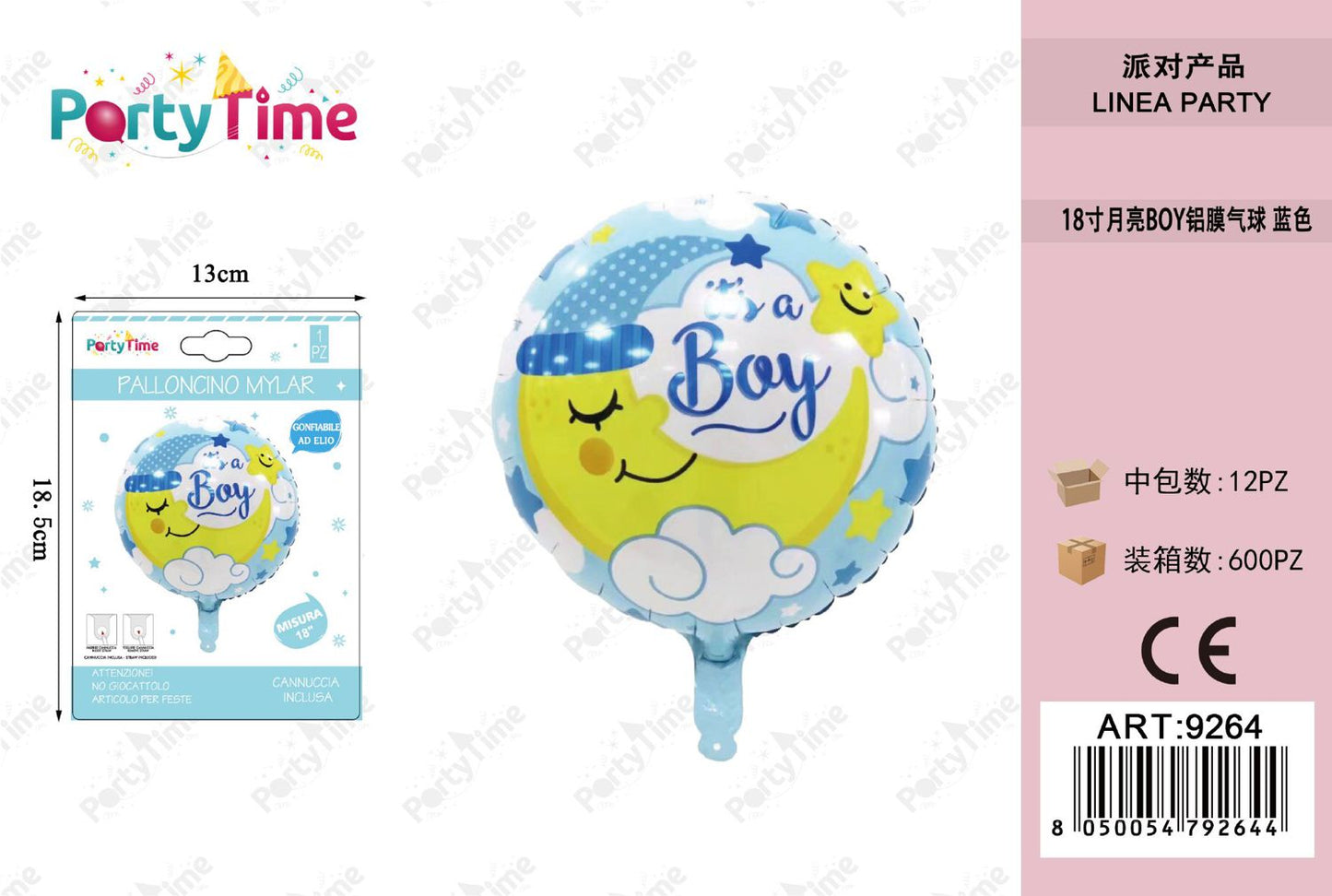 *palloncino 'it's a boy' blu