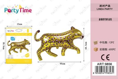 *PALLONCINO MYLAR LEOPARDO ORO