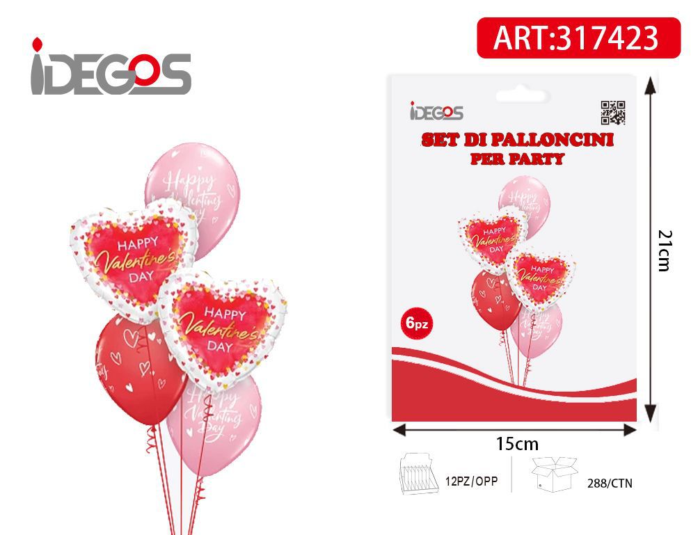 SET DI PALLONCIN A CUORE