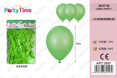 *PALLONCINI 100PZ VERDE CHIARO