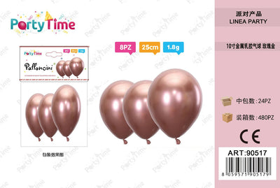 *PALLONCINI 1.5G 9" ORO ROSA