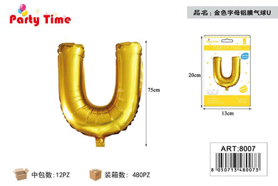 *75CM PALLONCINO IN ALLUMINIO ORO U