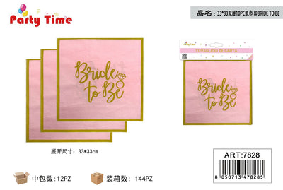 *tovaglioli di carta bride to be 33*33 10pc