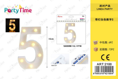 *16CM LETTERA A LUCI LED 5