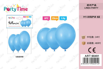 *PALLONCINI 1.5G 9" BLU