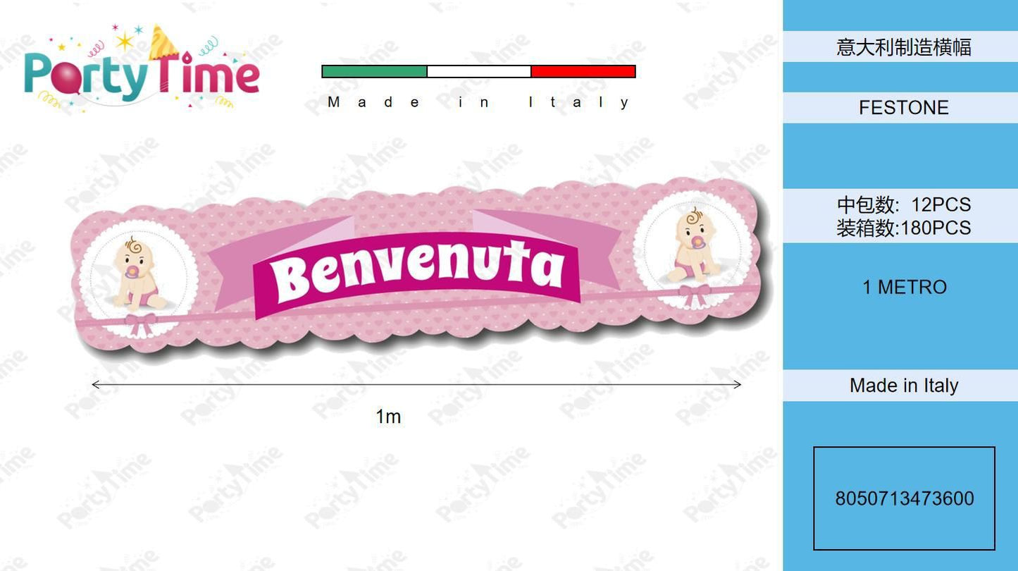 *FESTONE STRISCIONE BENVENUTA